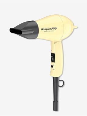 BaByliss Lemon Meringue Nano Titanium Travel Hair Dryer - Lightweight Styling